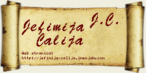 Jefimija Čalija vizit kartica